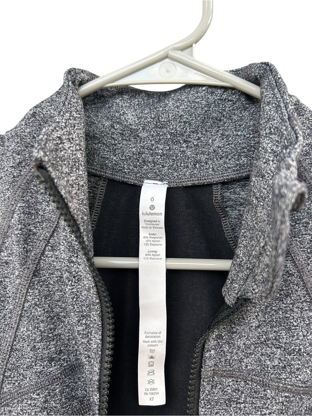 Lululemon Define Zip-Up Active Jacket - Heathered Grey - Size 6 - Luon - Yoga - Picture 9 of 14